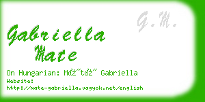 gabriella mate business card